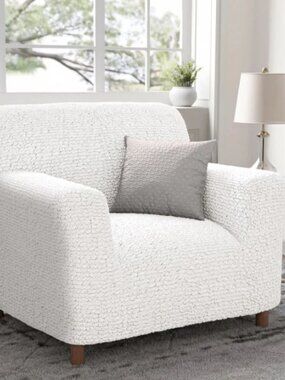 Mamma Mia Armchair Slipcover, Comfort Collection in Crisp White